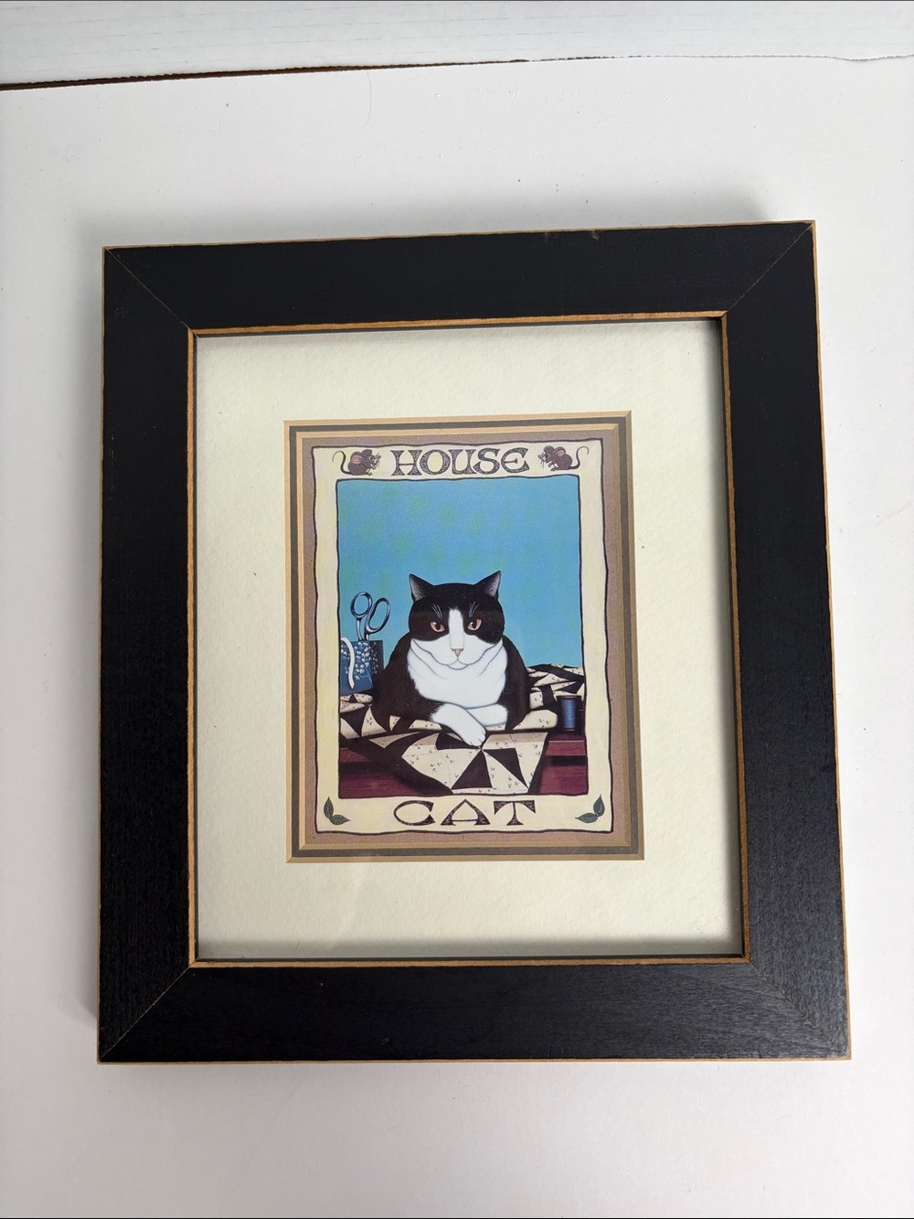 House Cat Frame - Tuxedo Cat